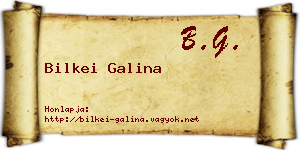 Bilkei Galina névjegykártya